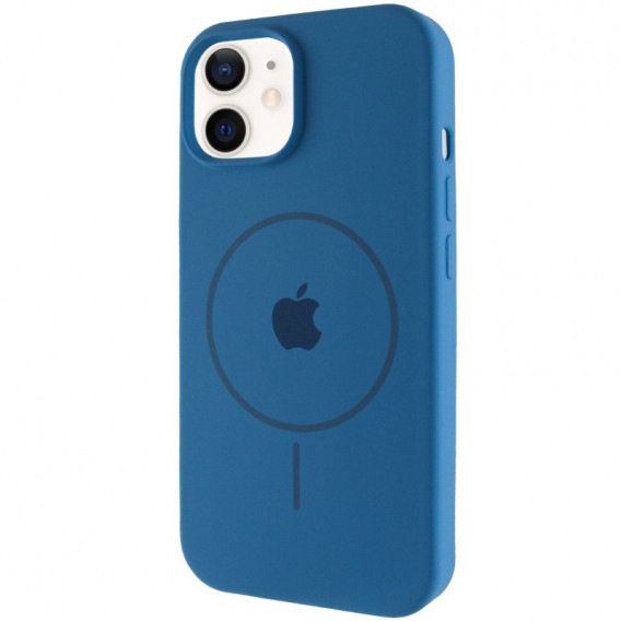 Чехол Silicone Case Full Protective (AA) with MagSafe для Apple iPhone 11 (6.1"), Синий / Denim Blue