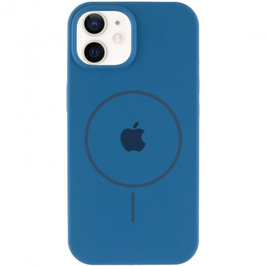 Чехол Silicone Case Full Protective (AA) with MagSafe для Apple iPhone 11 (6.1"), Синий / Denim Blue - изображение 1