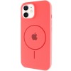 Чехол Silicone Case Full Protective (AA) with MagSafe для Apple iPhone 11 (6.1"), Арбузный / Watermelon red
