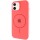 Чохол Silicone Case Full Protective (AA) with MagSafe для Apple iPhone 11 (6.1"), Кавуновий / Watermelon red