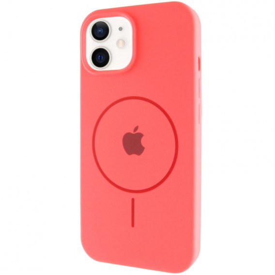 Чохол Silicone Case Full Protective (AA) with MagSafe для Apple iPhone 11 (6.1"), Кавуновий / Watermelon red