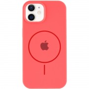 Чехол Silicone Case Full Protective (AA) with MagSafe для Apple iPhone 11 (6.1"), Арбузный / Watermelon red