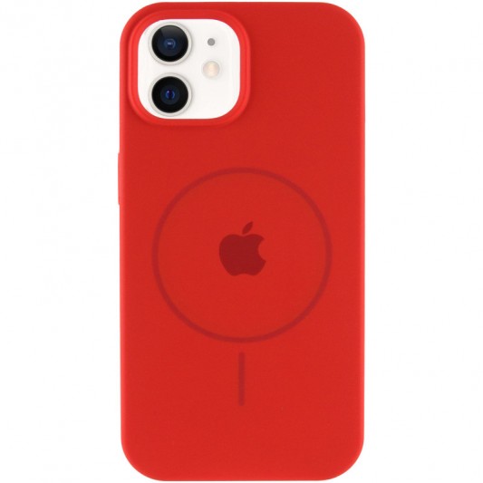 Чехол Silicone Case Full Protective (AA) with MagSafe для Apple iPhone 11 (6.1"), Красный / Red - изображение 1
