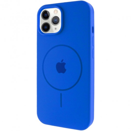 Чохол Silicone Case Full Protective (AA) with MagSafe для Apple iPhone 11 Pro (5.8") Синій / Capri Blue