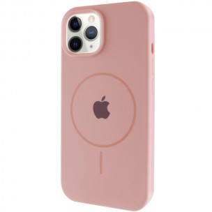 Чохол Silicone Case Full Protective (AA) with MagSafe для Apple iPhone 11 Pro (5.8"), Рожевий / Pink Sand
