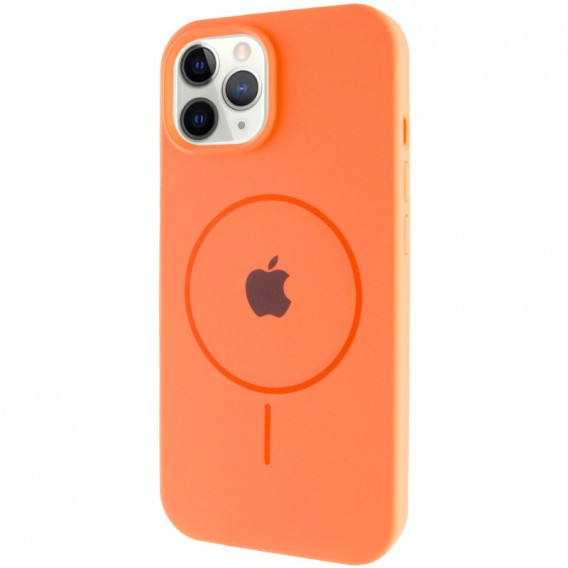Чехол Silicone Case Full Protective (AA) with MagSafe для Apple iPhone 11 Pro (5.8"), Оранжевый / Papaya