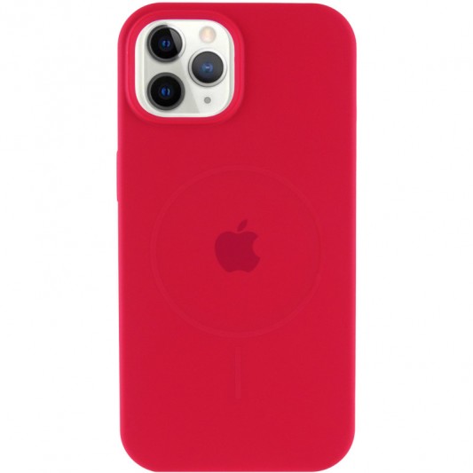 Чохол Silicone Case Full Protective (AA) with MagSafe для Apple iPhone 11 Pro (5.8") Червоний / Deep Red - зображення 1 