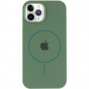 Чохол Silicone Case Full Protective (AA) with MagSafe для Apple iPhone 11 Pro (5.8"), Зелений / Pine green
