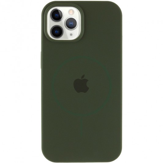 Чохол Silicone Case Full Protective (AA) with MagSafe для Apple iPhone 11 Pro (5.8"), Зелений / Cyprus Green - зображення 1 
