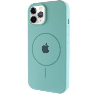 Чехол Silicone Case Full Protective (AA) with MagSafe для Apple iPhone 11 Pro (5.8") Бирюзовый / Marine Green