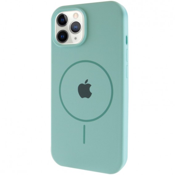Чехол Silicone Case Full Protective (AA) with MagSafe для Apple iPhone 11 Pro (5.8"), Бирюзовый / Light Turquoise