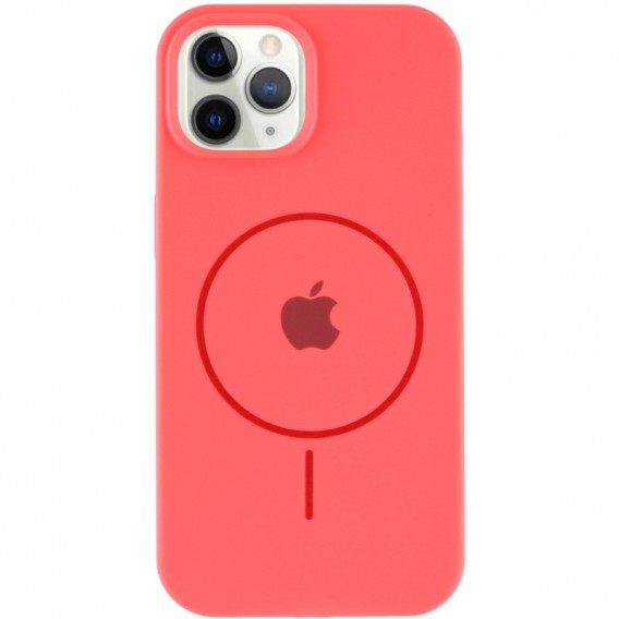Чехол Silicone Case Full Protective (AA) with MagSafe для Apple iPhone 11 Pro (5.8"), Арбузный / Watermelon red