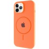 Чохол Silicone Case Full Protective (AA) with MagSafe для Apple iPhone 11 Pro Max (6.5"), Помаранчевий / Papaya