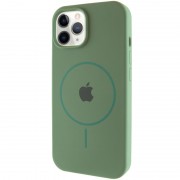 Чохол Silicone Case Full Protective (AA) with MagSafe для Apple iPhone 11 Pro Max (6.5"), Зелений / Pine green