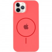 Чохол Silicone Case Full Protective (AA) with MagSafe для Apple iPhone 11 Pro Max (6.5"), Кавуновий / Watermelon red