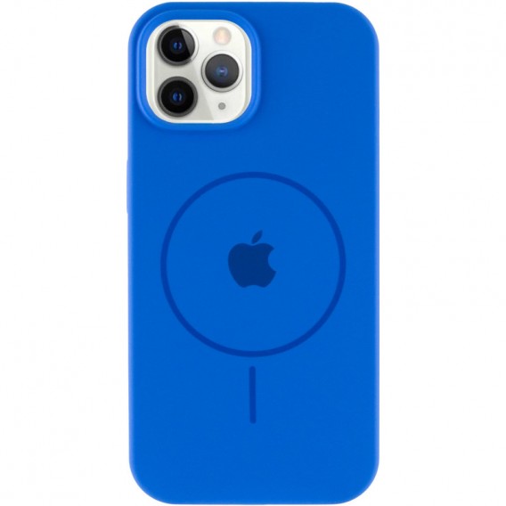 Чохол Silicone Case Full Protective (AA) with MagSafe для Apple iPhone 11 Pro Max (6.5"), Синій / Capri Blue