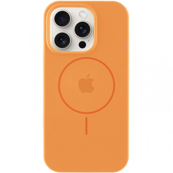 Чохол Silicone Case Full Protective (AA) with MagSafe для Apple iPhone 12 Pro / 12 (6.1"), Помаранчевий / Papaya
