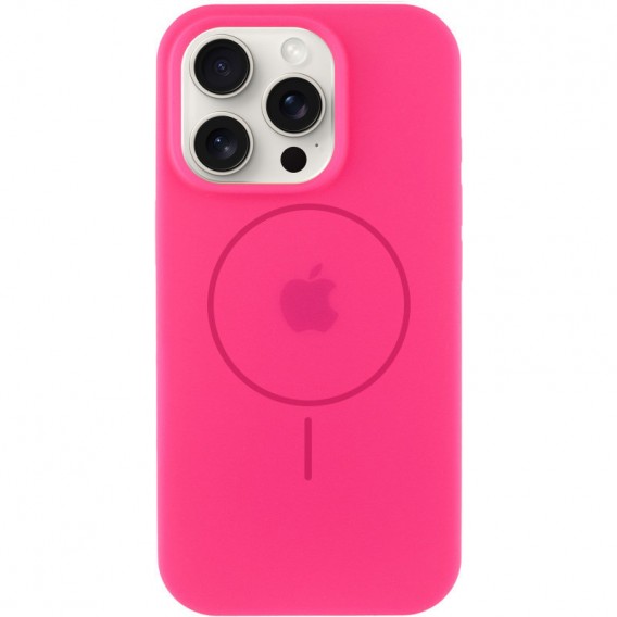 Чохол Silicone Case Full Protective (AA) with MagSafe Apple iPhone 12 Pro / 12 (6.1"), Рожевий / Barbie pink