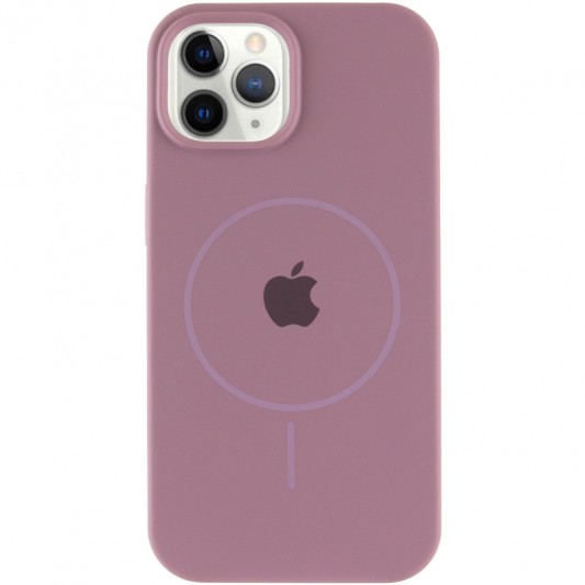 Чохол Silicone Case Full Protective (AA) with MagSafe для Apple iPhone 12 Pro / 12 (6.1"), Ліловий / Lilac Pride - зображення 1 