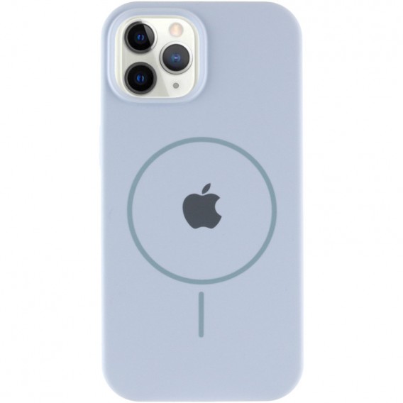 Чохол Silicone Case Full Protective (AA) with MagSafe для Apple iPhone 12 Pro / 12 (6.1"), Синій / Lilac Blue