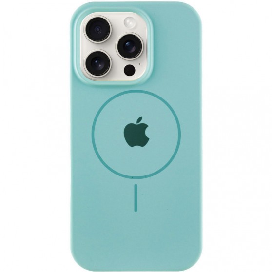 Чохол Silicone Case Full Protective (AA) with MagSafe для Apple iPhone 12 Pro / 12 (6.1"), Бірюзовий / Marine Green