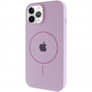 Чехол Silicone Case Full Protective (AA) with MagSafe для Apple iPhone 12 Pro / 12 (6.1"), Сиреневый / Lilac