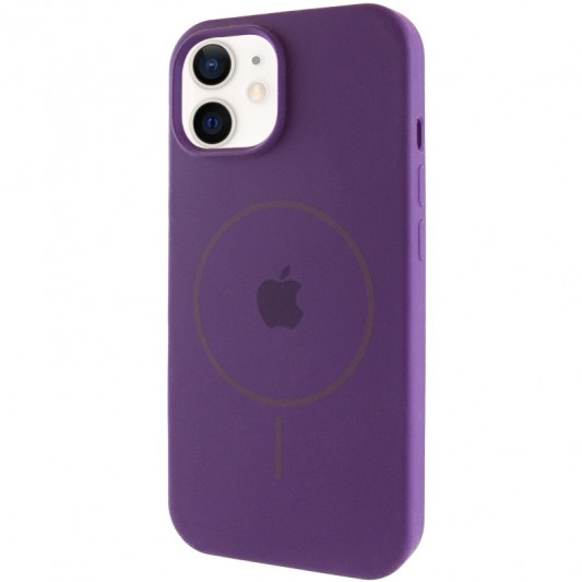 Чехол Silicone Case Full Protective (AA) with MagSafe для Apple iPhone 12 Pro / 12 (6.1"), Фиолетовый / Amethyst