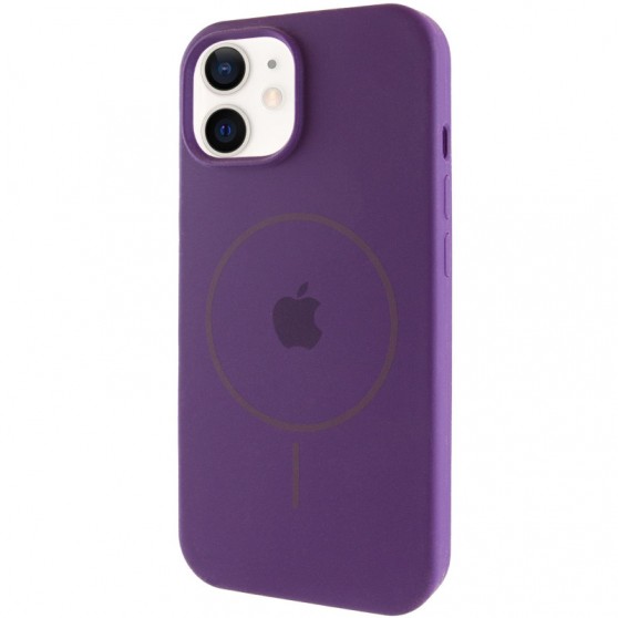 Чохол Silicone Case Full Protective (AA) with MagSafe для Apple iPhone 12 Pro / 12 (6.1"), Фіолетовий / Amethyst