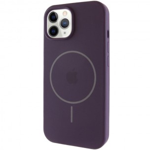 Чехол Silicone Case Full Protective (AA) with MagSafe для Apple iPhone 12 Pro / 12 (6.1"), Фиолетовый / Elderberry