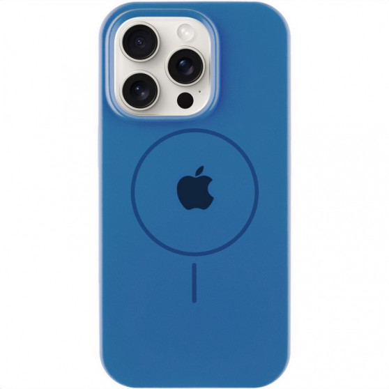 Чехол Silicone Case Full Protective (AA) with MagSafe для Apple iPhone 12 Pro / 12 (6.1"), Синий / Denim Blue