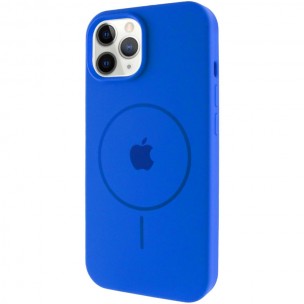 Чохол Silicone Case Full Protective (AA) with MagSafe для Apple iPhone 12 Pro Max (6.7") Синій / Capri Blue Чохол Silicone Case Full Protective (AA) with MagSafe для Apple iPhone 12 Pro Max (6.7") Синій / Capri Blue