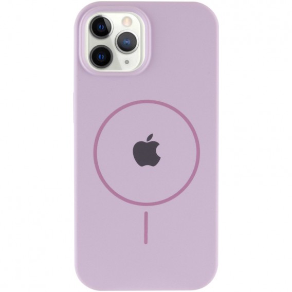 Чохол Silicone Case Full Protective (AA) with MagSafe для Apple iPhone 12 Pro Max (6.7"), Бузковий / Lilac