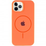 Чехол Silicone Case Full Protective (AA) with MagSafe для Apple iPhone 12 Pro Max (6.7"), Оранжевый / Papaya