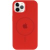 Чохол Silicone Case Full Protective (AA) with MagSafe для Apple iPhone 12 Pro Max (6.7"), Червоний / Red