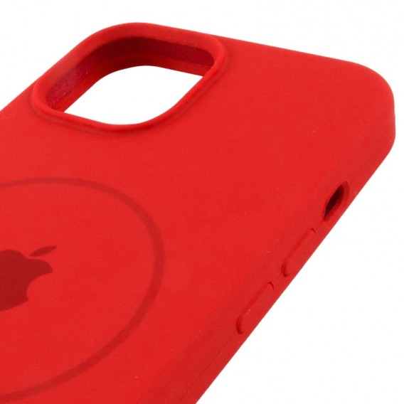 Чохол Silicone Case Full Protective (AA) with MagSafe для Apple iPhone 12 Pro Max (6.7"), Червоний / Red