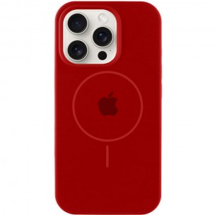 Чехол Silicone Case Full Protective (AA) with MagSafe для Apple iPhone 13 Pro Max (6.7"), Красный / Deep Red