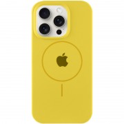 Чехол Silicone Case Full Protective (AA) with MagSafe для Apple iPhone 14 Pro (6.1") Желтый / Yellow