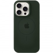 Чехол Silicone Case Full Protective (AA) with MagSafe для Apple iPhone 14 Pro (6.1"), Зеленый / Dark Olive