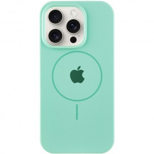 Чохол Silicone Case Full Protective (AA) with MagSafe для Apple iPhone 14 Pro (6.1") Зелений / Spearmint