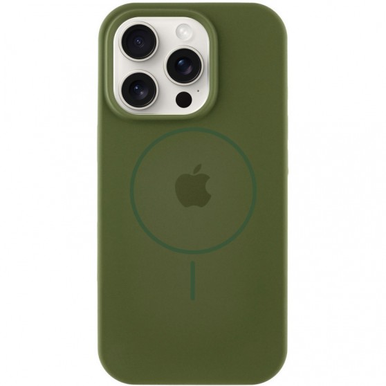 Чехол Silicone Case Full Protective (AA) with MagSafe для Apple iPhone 14 Pro (6.1") Зеленый / Cyprus Green