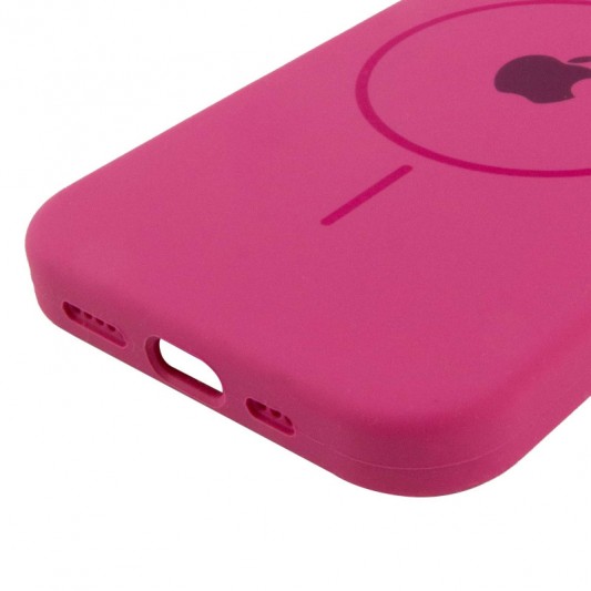 Чехол Silicone Case Full Protective (AA) with MagSafe для Apple iPhone 14 Plus (6.7") Малиновый / Dragon Fruit - изображение 4