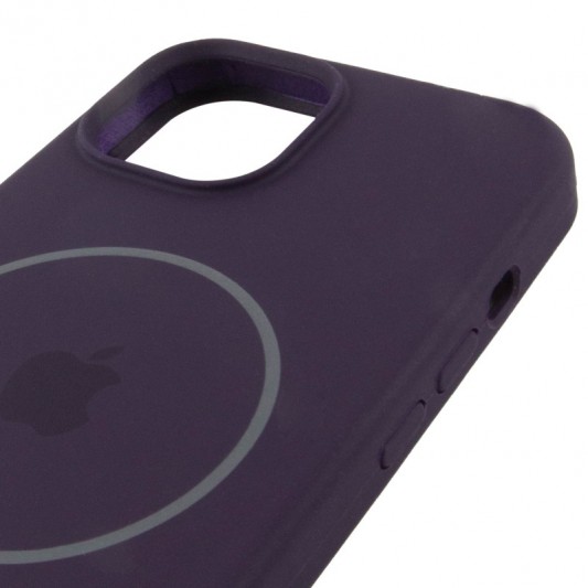Чехол Silicone Case Full Protective (AA) with MagSafe для Apple iPhone 14 Plus (6.7") Фиолетовый / Elderberry - изображение 3