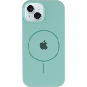 Чехол Silicone Case Full Protective (AA) with MagSafe для Apple iPhone 14 Plus (6.7"), Бирюзовый / Light Turquoise