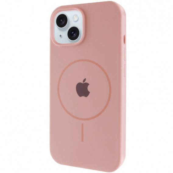 Чехол Silicone Case Full Protective (AA) with MagSafe для Apple iPhone 14 Plus (6.7"), Розовый / Pink Sand