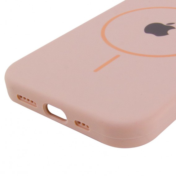 Чехол Silicone Case Full Protective (AA) with MagSafe для Apple iPhone 14 Plus (6.7"), Розовый / Pink Sand