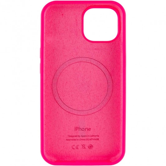 Чехол Silicone Case Full Protective (AA) with MagSafe для Apple iPhone 14 Plus (6.7") Розовый / Barbie pink - изображение 2