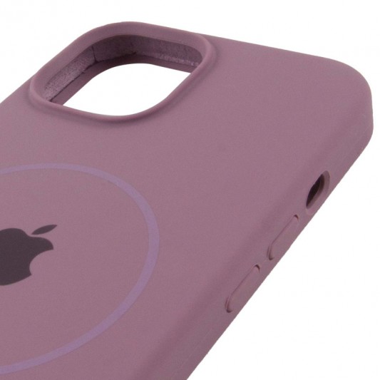 Чехол Silicone Case Full Protective (AA) with MagSafe для Apple iPhone 14 Plus (6.7") Лиловый / Lilac Pride - изображение 3