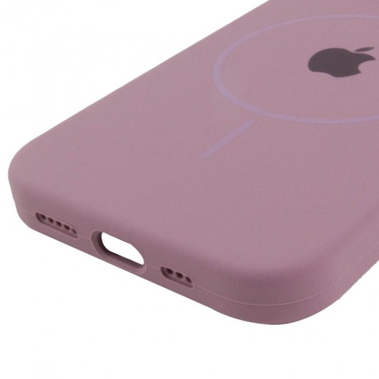 Чехол Silicone Case Full Protective (AA) with MagSafe для Apple iPhone 14 Plus (6.7") Лиловый / Lilac Pride - изображение 4
