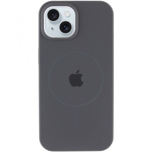 Чехол Silicone Case Full Protective (AA) with MagSafe для Apple iPhone 14 Plus (6.7"), Серый / Dark Gray - изображение 1