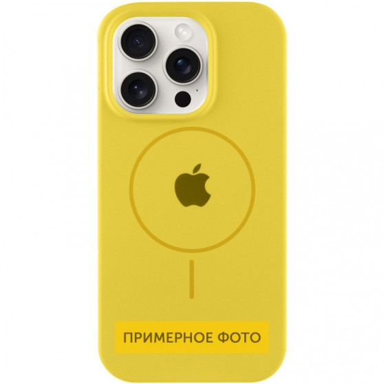 Чохол Silicone Case Full Protective (AA) with MagSafe для Apple iPhone 14 Plus (6.7") Жовтий / Yellow